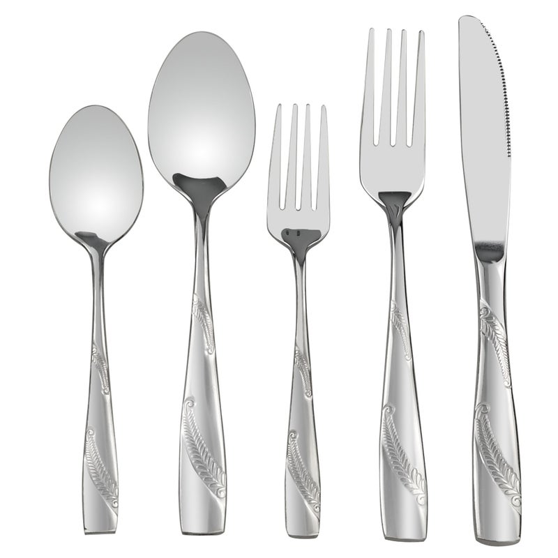 Nicesh 60-piece Stainless Steel Flatware Set, Service for 12 - Image 5